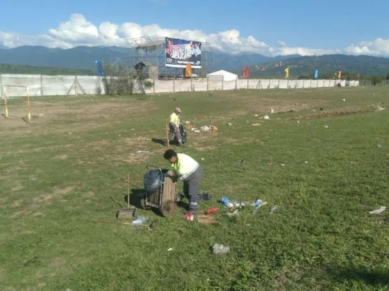 Sancionaron  a la carpa bailable de zona norte por no mantener la higiene urbana