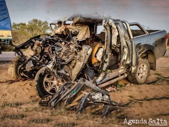 Salteño murió tras estrellar su camioneta contra un camión