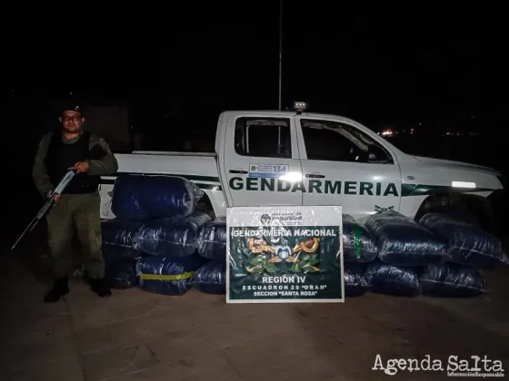 Secuestraron 286 kg de hojas de coca