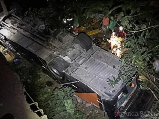 Cinco argentinos muertos tras volcar un colectivo en una ruta brasilera