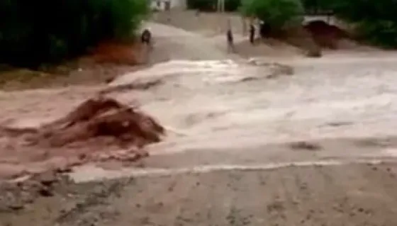 Paraje Las Cuevas otra vez inundado