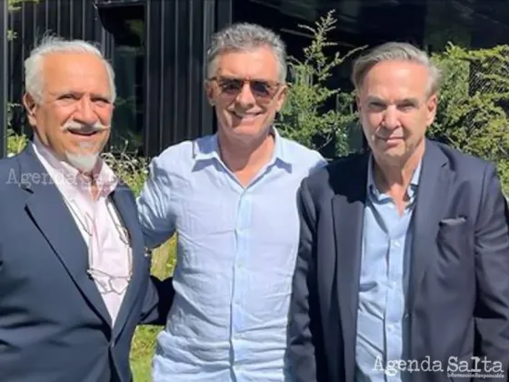 Juan Carlos Romero, Mauricio Macri y Miguel Pichetto.