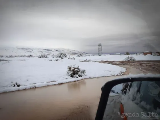 Una parte de Salta quedó tapada de nieve