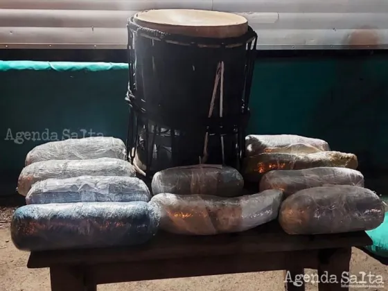 Las sustancia era transportada en el interior de dos intrumentos de percusión