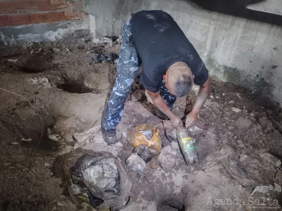 Desenterraron fernet en el Martearena