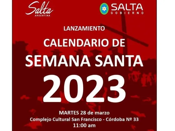 El martes se presentará en Salta el calendario de Semana Santa 2023