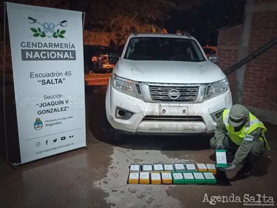 Abandonan una camioneta con más de 17 kilos de cocaína en Salta