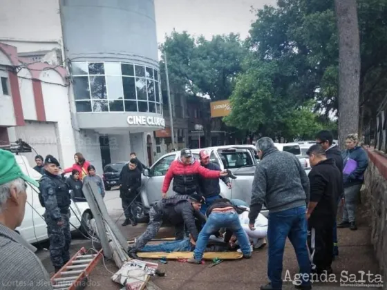 Operario salteño cayó desde un poste de telefonía