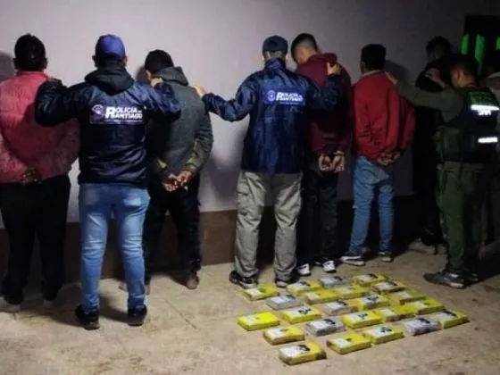 Siete salteños fueron detenidos con más de 24 kilos de cocaína en Santiago del Estero