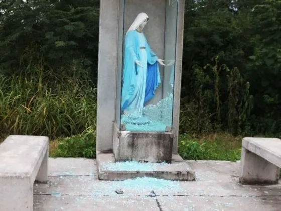 TERRIBLE: vandalizaron la imágen de la virgen María