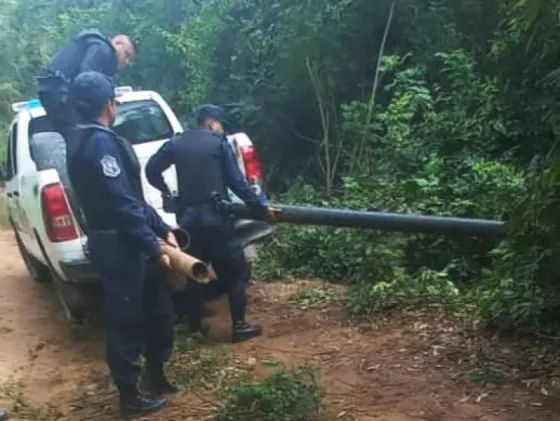 Dos salteños fueron detenidos por robar caños en Salvador Mazza