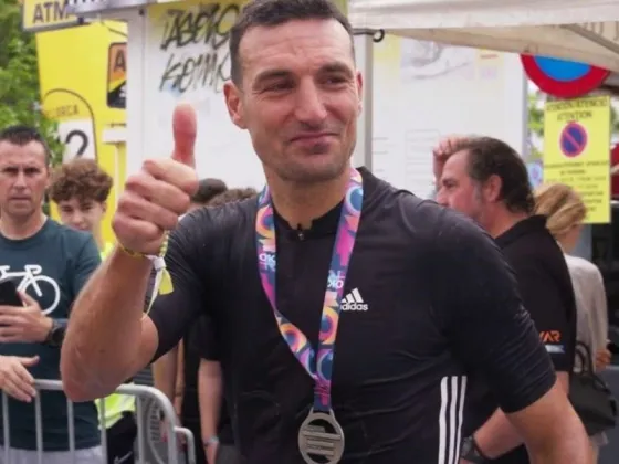 Lionel Scaloni consiguió otra medalla, pero en ciclismo