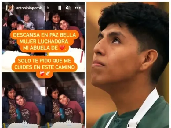 La tristeza de Antonio, el participante más querido de “MasterChef”, tras la muerte de su abuela