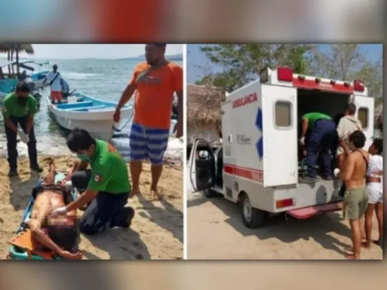 Tres argentinos fueron atacados a machetazos en una playa de México