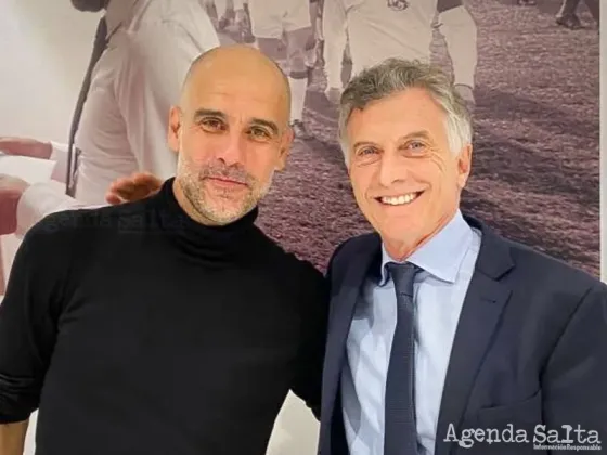 Mauricio Macri se sacó una foto con Pep Guardiola y enojó al kirchnerismo