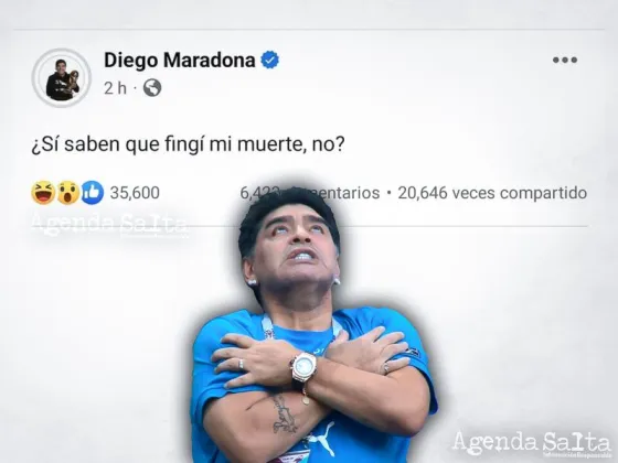 Hackearon la cuenta de Facebook de Diego Maradona y postearon memes