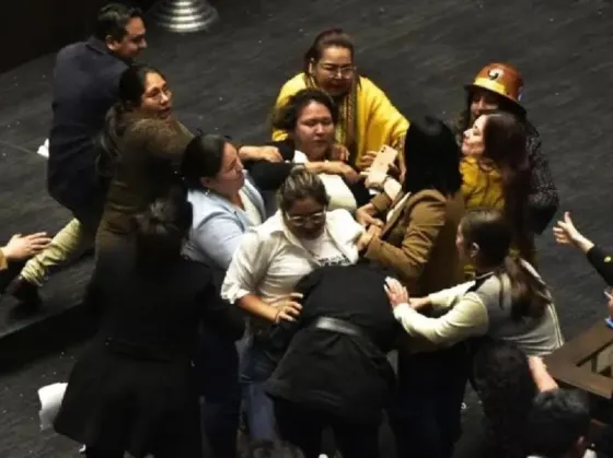 Video: diputadas de Bolivia terminaron a las trompadas en el Congreso