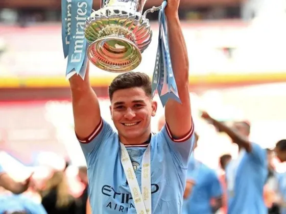 Julián Álvarez campeón de la FA Cup sin jugar la final