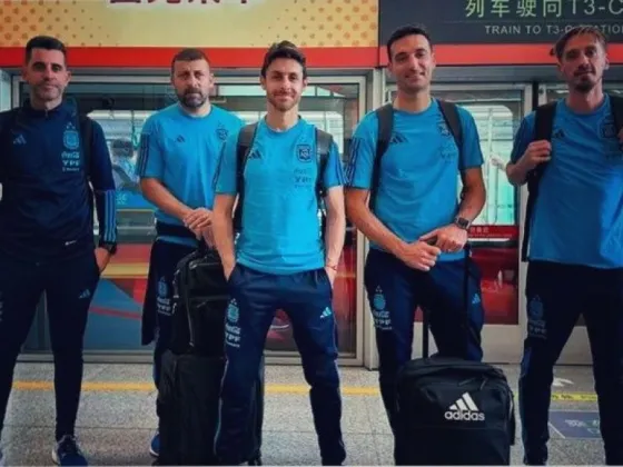 Lionel Scaloni y el cuerpo técnico ya están China