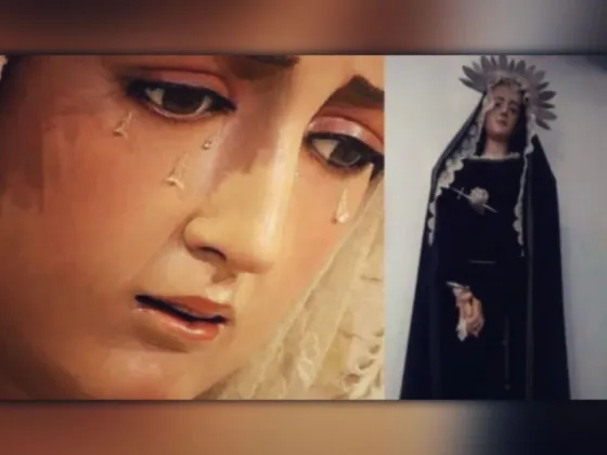 Según fieles, la Virgen de los Dolores lloró en una misa de sanación