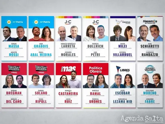 Estas son las fórmulas presidenciales que competirán en las PASO