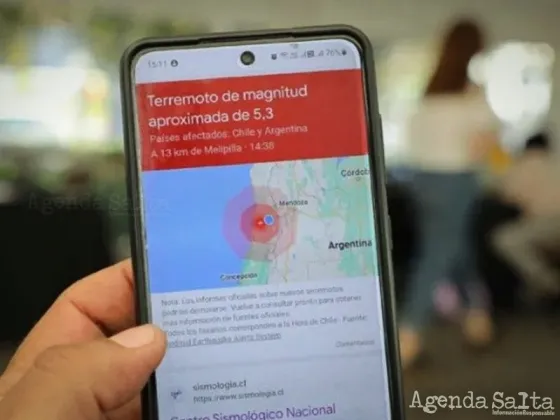 "Sismo cercano": así alertó una notificación de Google por un temblor en Mendoza