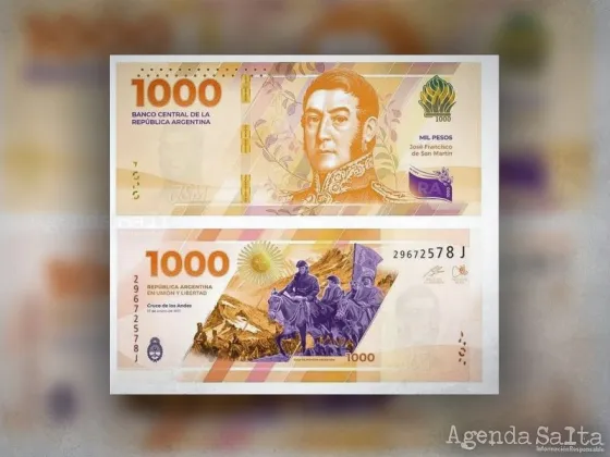 El nuevo billete de $1.000 fue elegido como "el billete del año"