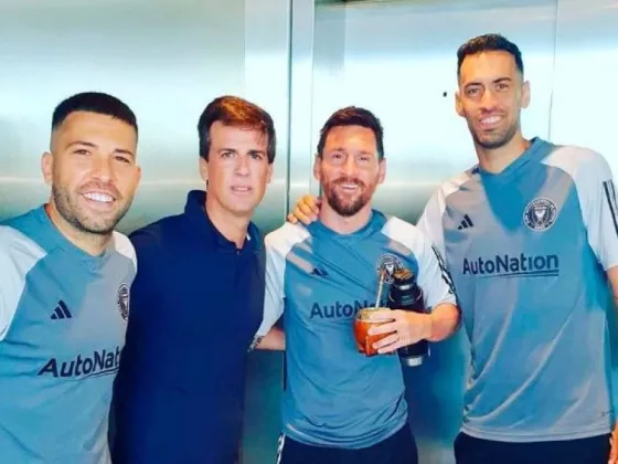 Así recibió Messi a Jordi Alba en  su primer entrenamiento en Inter Miami