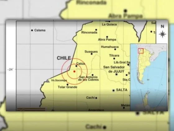 Un intenso sismo sacudió el sábado de los salteños