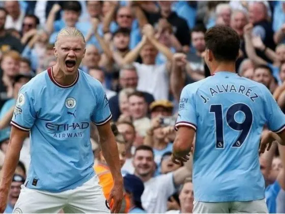 Con gol de Julián Álvarez, Manchester City venció 2 a 1 a Brighton por la Premier League