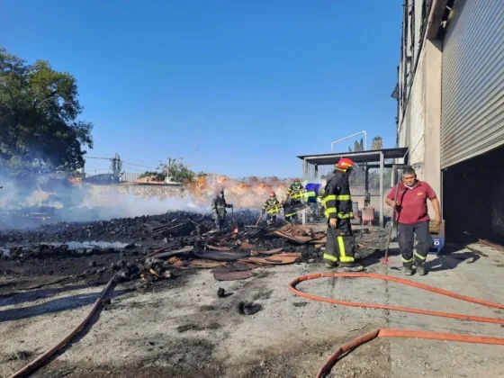 Se investigan las causas del voraz incendio en el depósito de zona sur