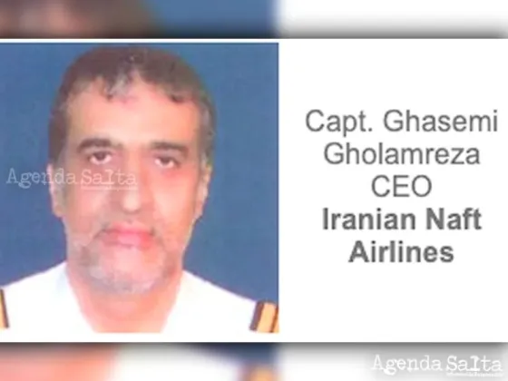 El capitán Gholamreza Ghasemi, el piloto del avión varado en Ezeiza, cuando cumplía funciones de gerente de la empresa NAFT, luego bautizada como Karun Airlines, subsidiarias de Mahan Air del conglomerado manejado por la Guardia Revolucionaria iraní.