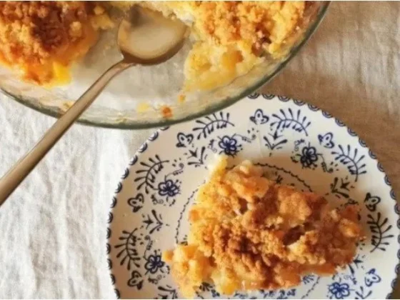 El postre más fácil y rápido: riquísima receta de crumble de manzana con avena