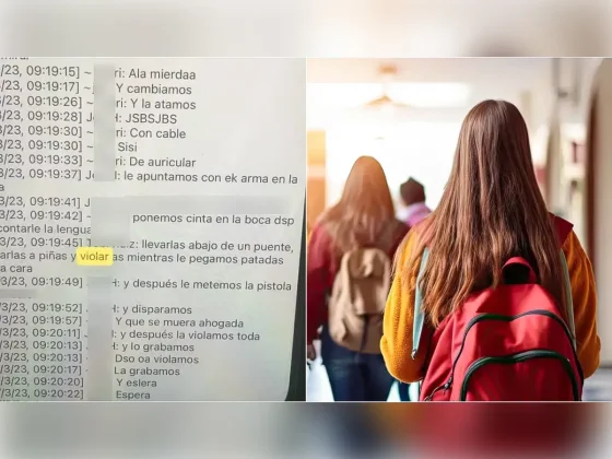 “Está para descuartizarla y tirarla al río” los escalofriantes chats de alumnos que amenazaron con violar a su compañeras