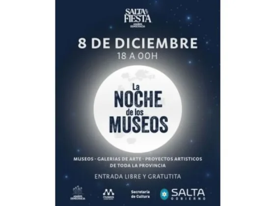 Hoy viernes se realiza la Noche de los Museos 2023