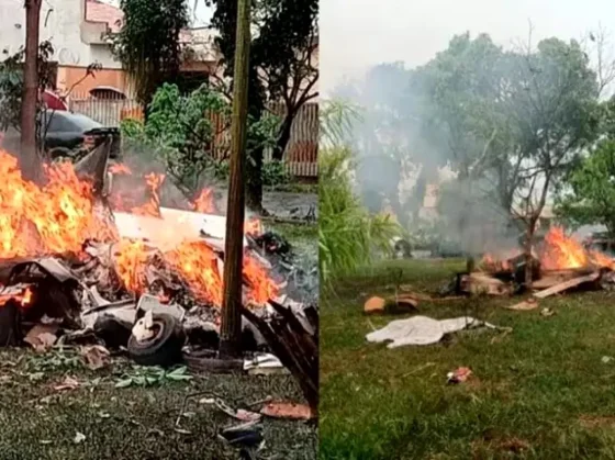 TRAGEDIA: una avioneta se estrelló en una plaza y murieron cinco personas