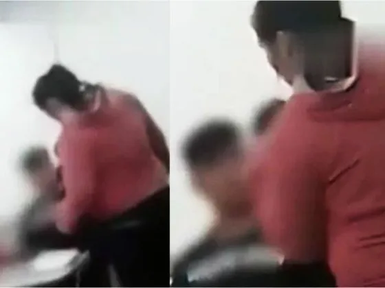 Una mujer irrumpió en una escuela y golpeó al alumno que peleó con el menor: “A mi hijo no lo toca nadie”