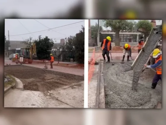 Se colocó nuevo hormigón en la calle Luis Güemes