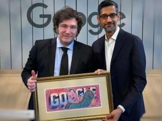 Javier Milei visitó al CEO de Google en Estados Unidos