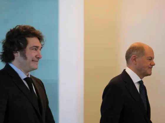 Javier Milei se reunió con el canciller alemán Olaf Scholz