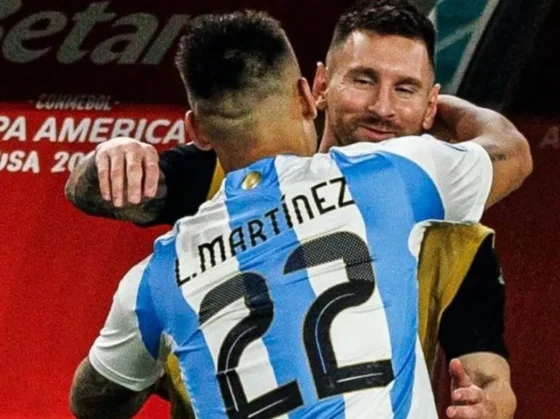 El "Toro" Martínez contó qué le dijo a Messi al oído en el festejo de su gol a Perú