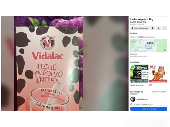 En Salta venden por Internet la leche que el Gobierno destina a familias carenciadas