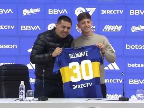 Presentaron a Tomás Belmonte como refuerzo de Boca