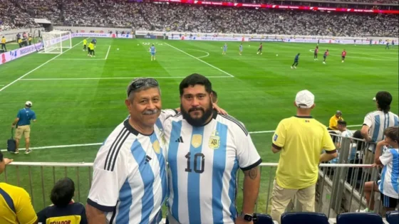 Un héroe de Malvinas salteño alentó a la Selección en Houston