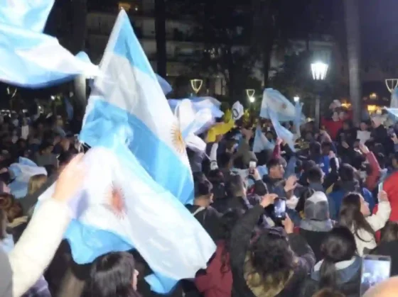 SALTEÑOS FESTEJARON LA COPA AMÉRICA EN LA PLAZA 9 DE JULIO