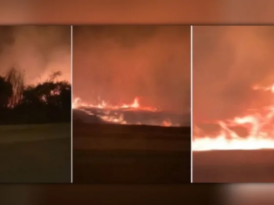 Se registró un gran incendio incendio en barrio Solidaridad y  preocupó a los vecinos