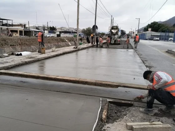 Se colocó nuevo hormigón en Av. Yrigoyen al 1.300