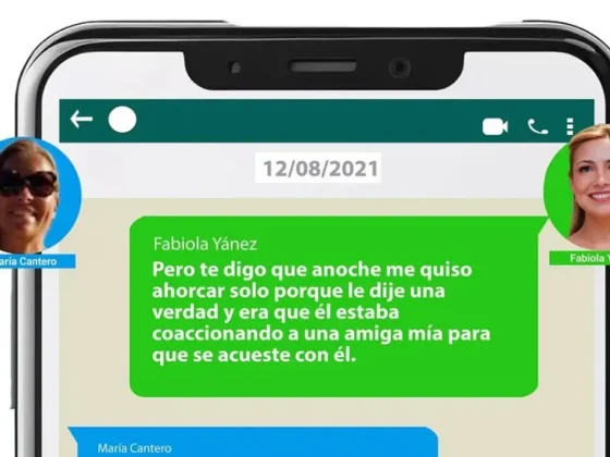 Nuevo chat de Fabiola Yañez: “Me quiso ahorcar porque le dije una verdad, estaba coaccionando a una amiga para que se acueste con él”