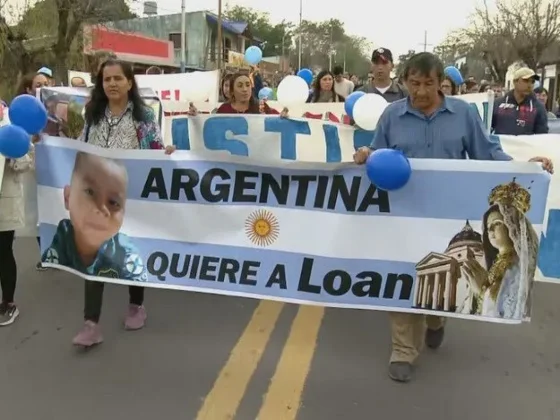 La familia de Loan Peña encabeza una marcha en 9 de Julio para pedir por su aparición