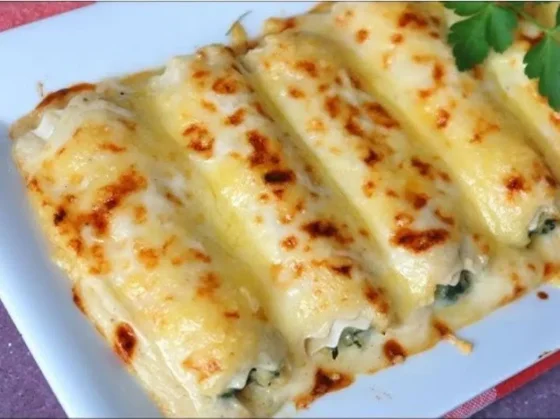 Para sorprender en la cocina: así se hacen los canelones de pollo, ricota y espinaca